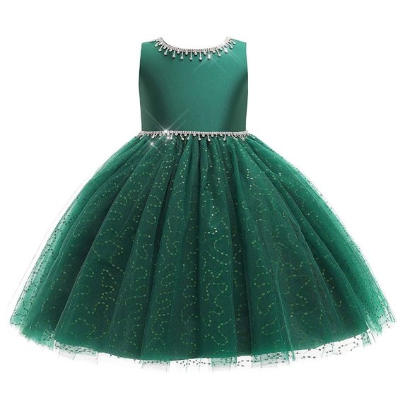 NWT Beautiful Sparkling Bling Rhinestone Sequins Christmas Or Flower Gir… - Picture 12 of 16